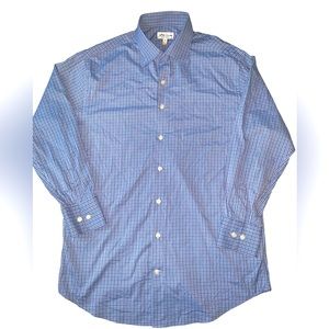 Peter Millar Summer Comfort Soft Plaid Long Sleeve Button Up Shirt Size medium